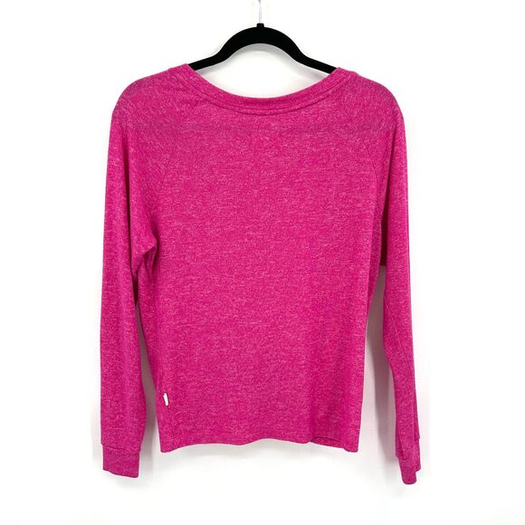 UGG Hot Pink Twist Front Long Sleeve Crew Neck Sweater Top Size Small - Picture 2 of 7